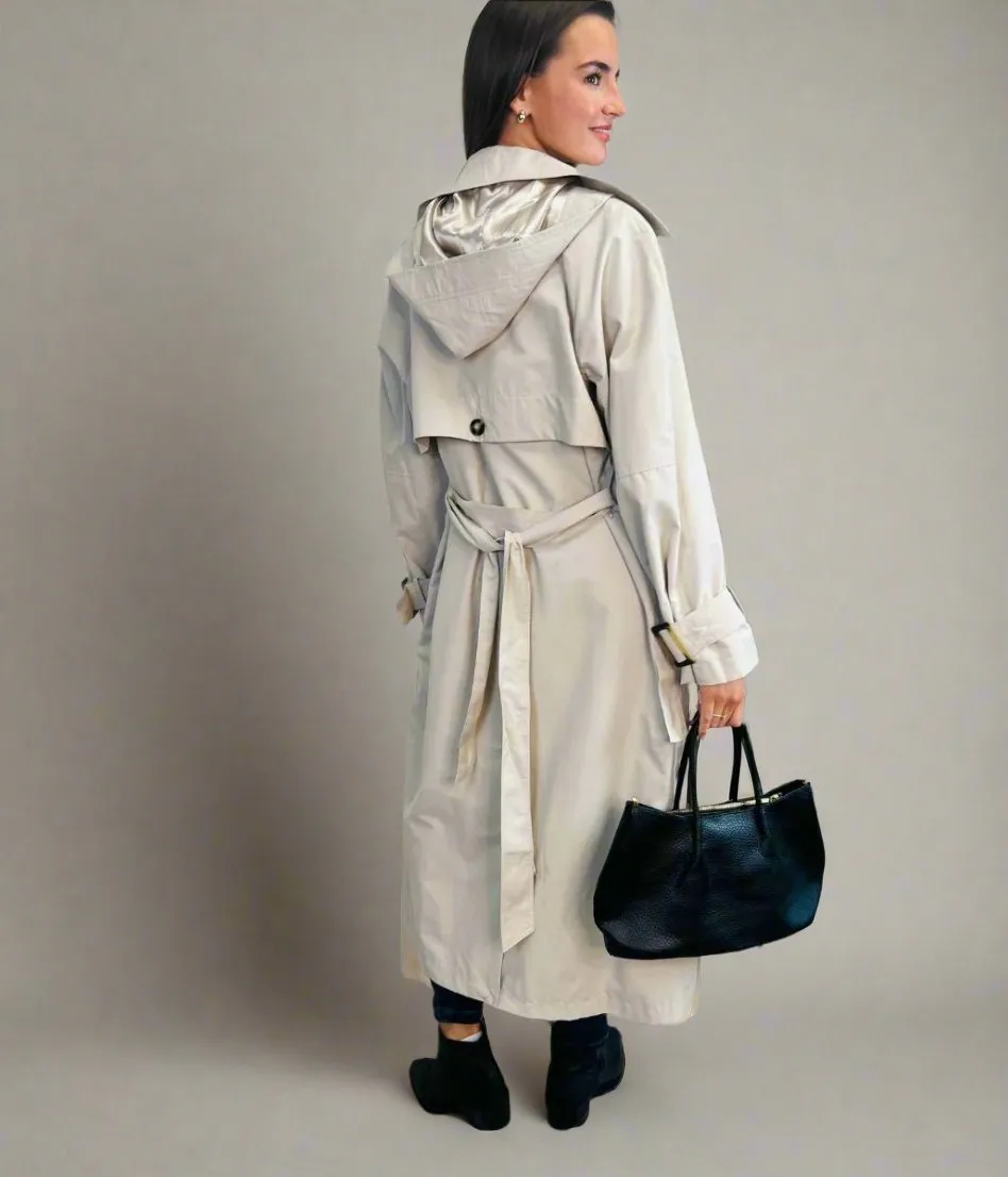 Stone Shower Resistant Trench Coat