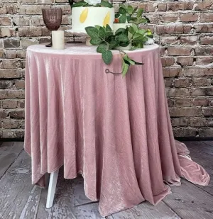 Stretch Velvet Tablecloths | Soft and Smooth Spandex Velvet Table Linens | Multiple Colors |