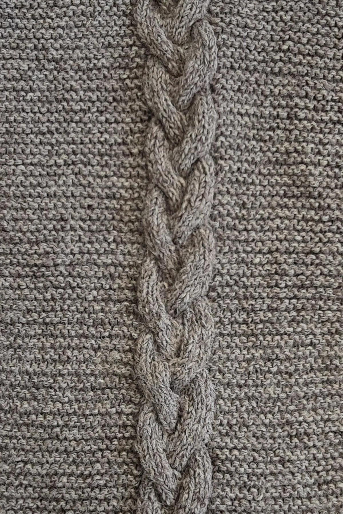 Taupe Hand Knitted Scarf