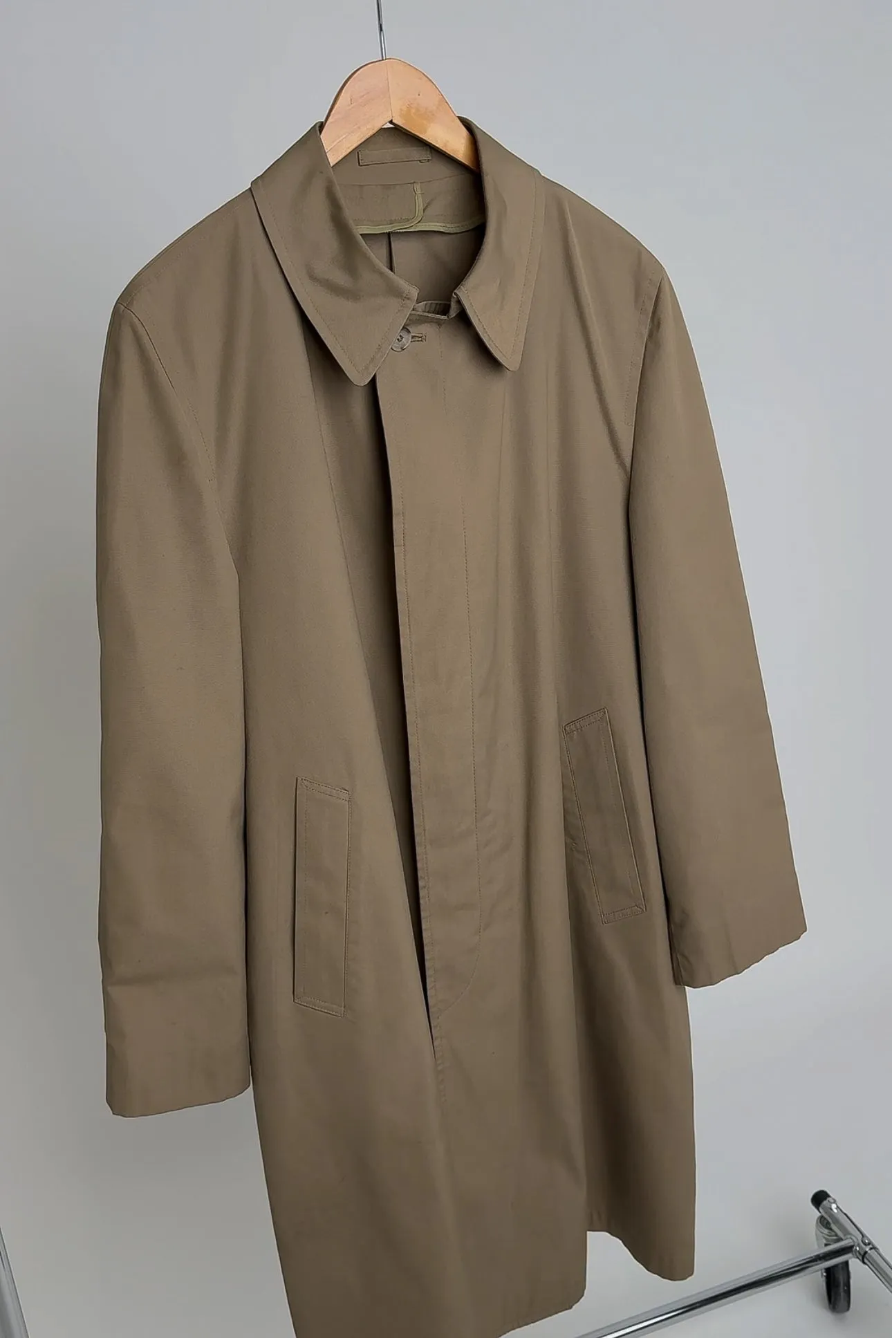 Vintage Ecru Cotton Blend Car Coat