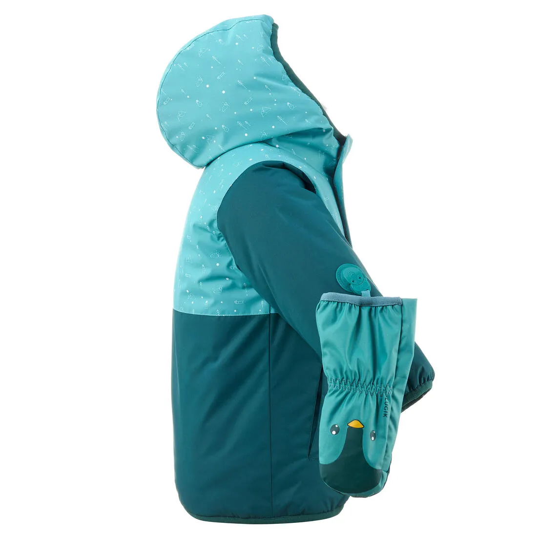 Wedze Warm Lugiklip Baby Ski Jacket - Turquoise