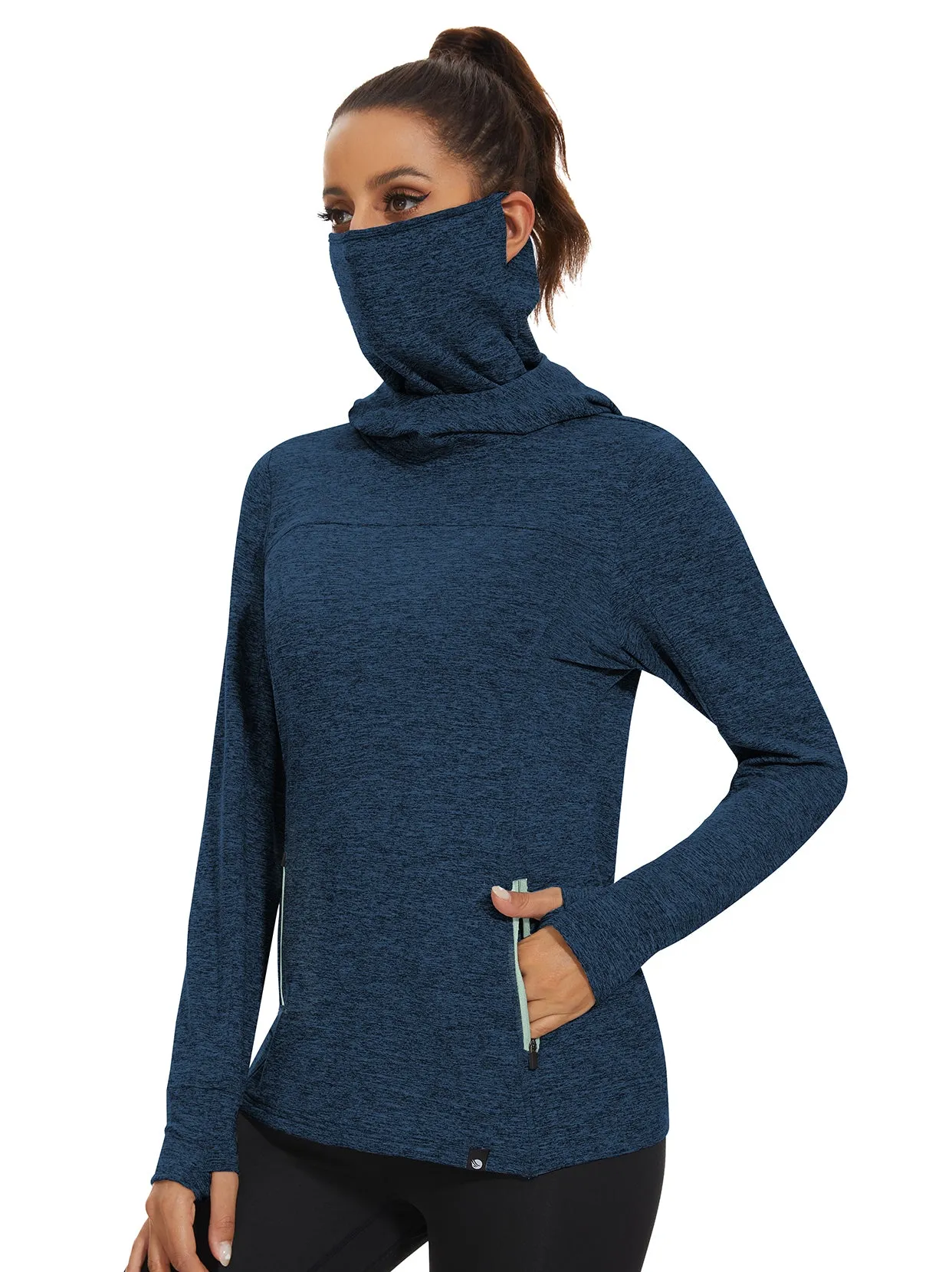 Women's Hooded Thermal Top with Neck Gaiter